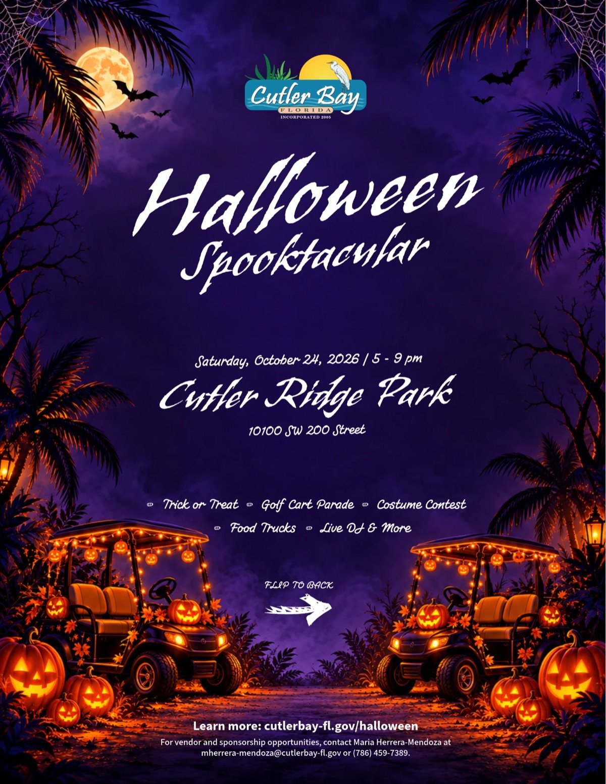Halloween Spooktacular – Cutler Ridge Park – October 24, 2026
